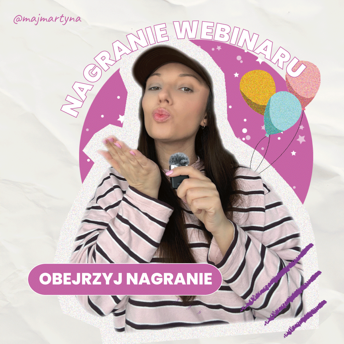 Nagranie webinaru urodzinowego: od stagnacji do wzrostu na Instagramie, czyli jak w miesiąc zdobyłam 1000 nowych obserwujących i pół miliona wyświetleń